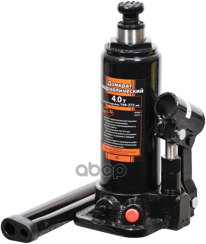 Домкрат гидр. 4.0т 194-372 мм АвтоDело 43304 АвтоDело арт. 43304