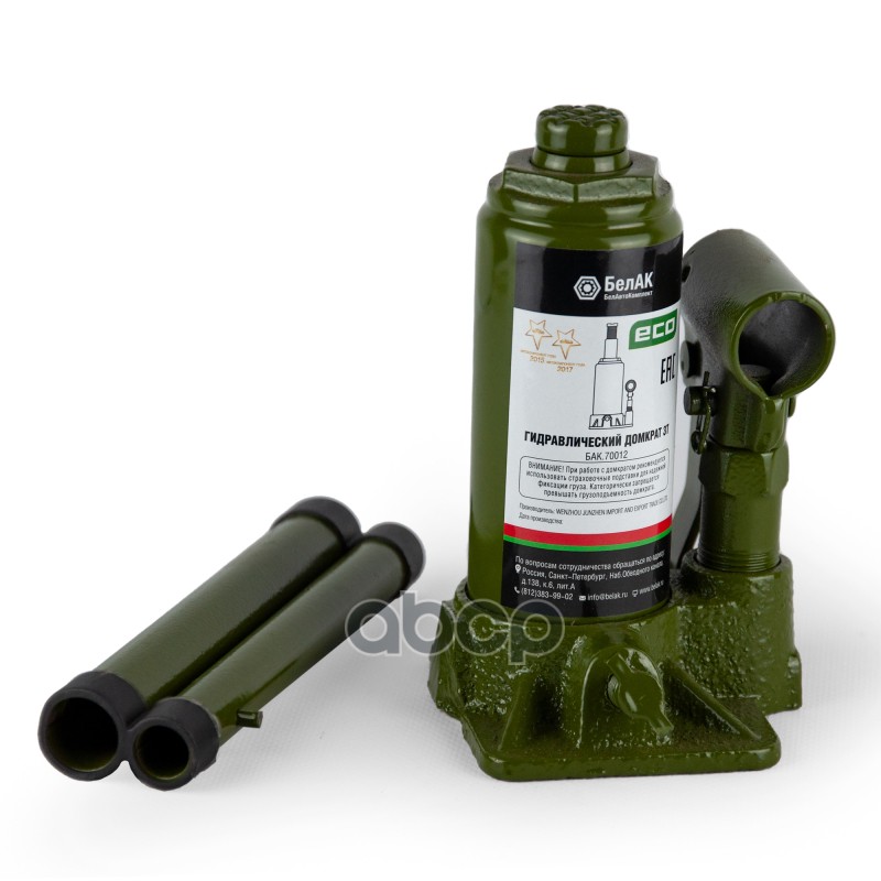 Домкрат бутылочный ECO 3 тонны БелАК БелАК арт. БАК70012