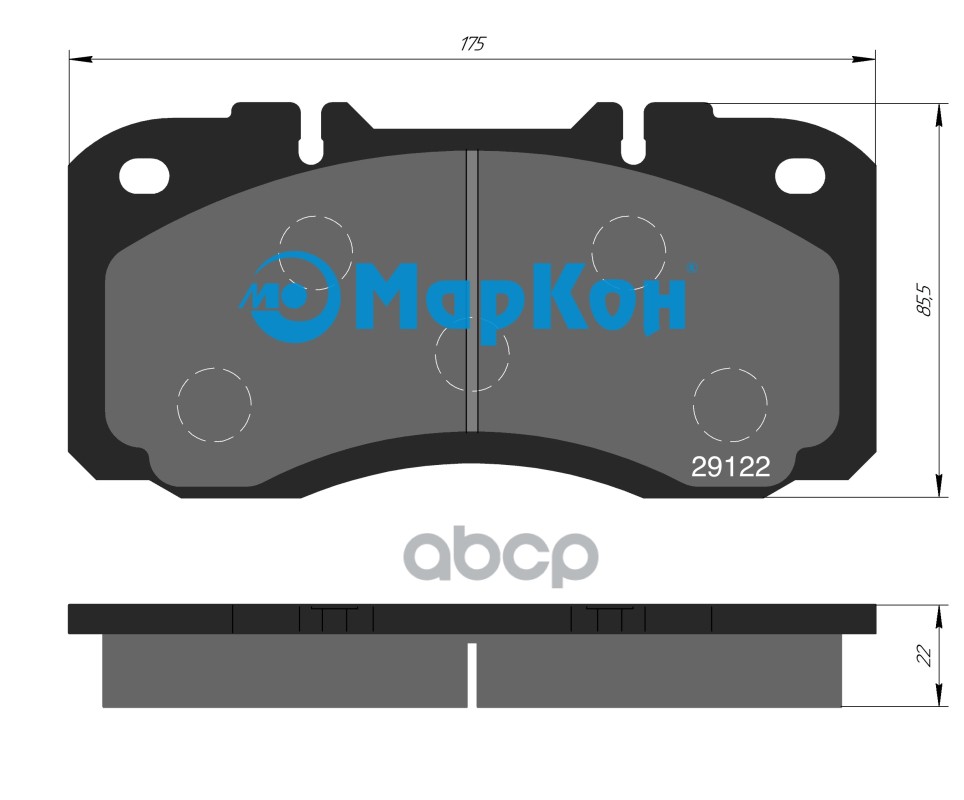 Колодки тормозные дисковые к-т (передние) IVECO Daily IV (06-)  IRISBUS Daily Tourys (06-) МарКон арт. 19300220