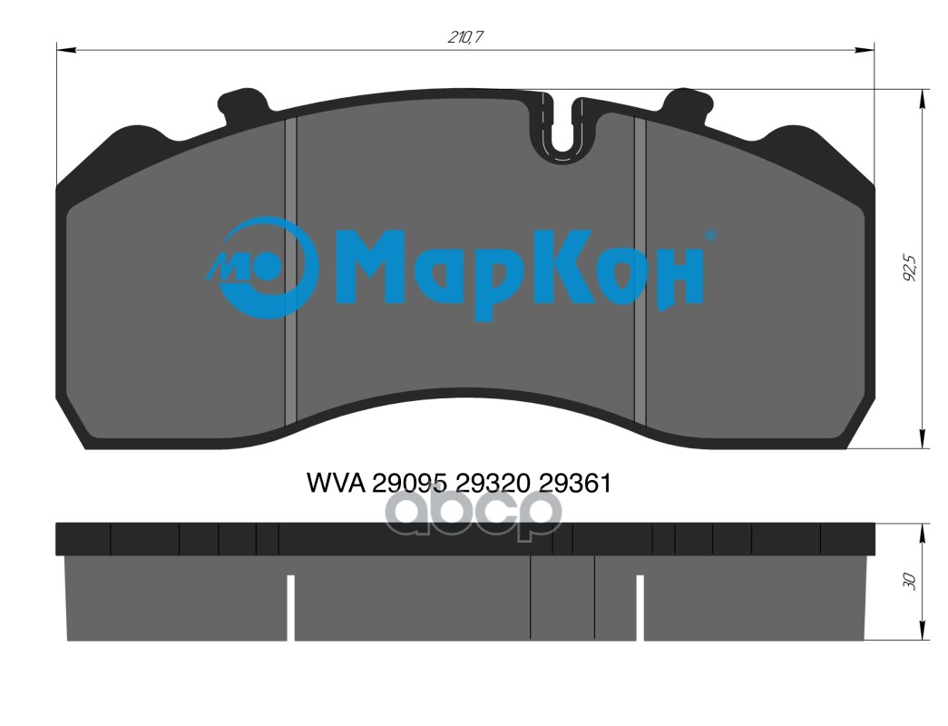 Колодки Тормозные Дисковые К-Т МарКон арт. 31100300