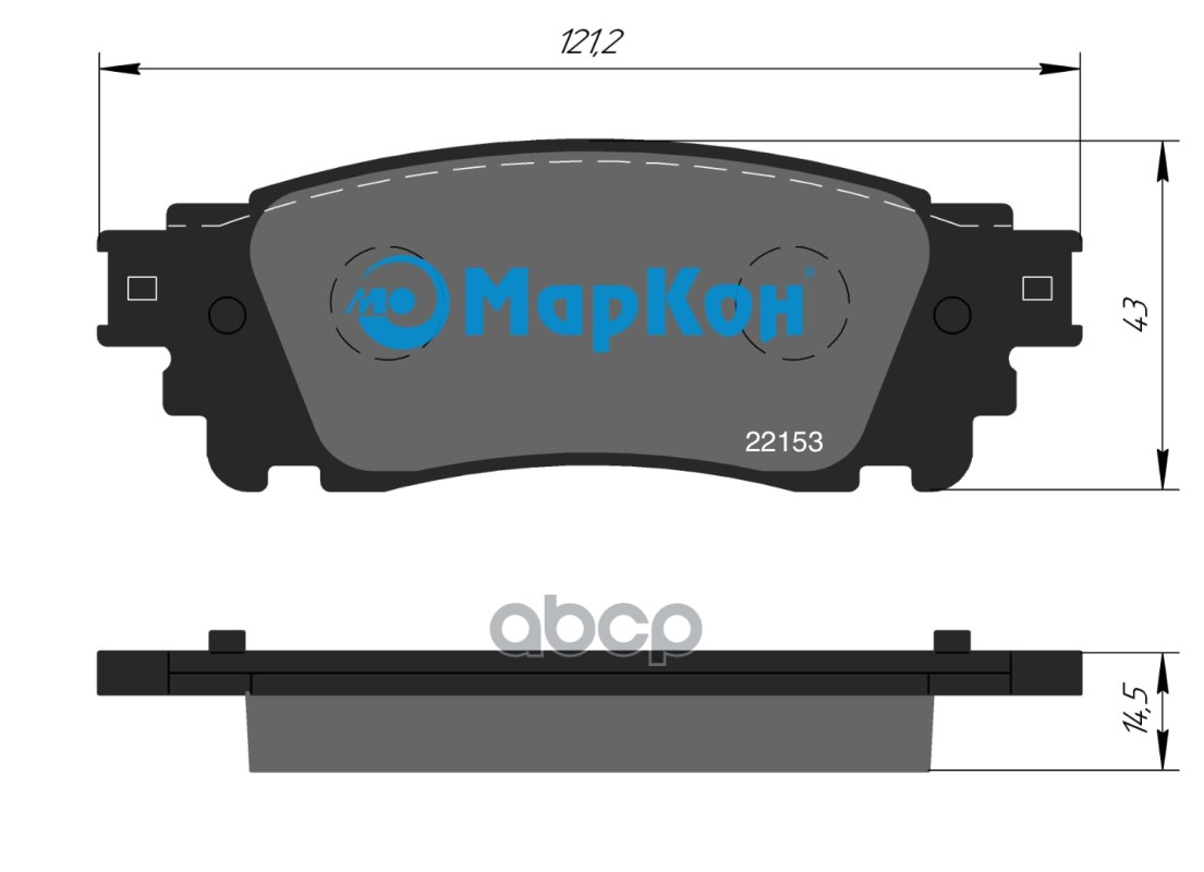 Колодки тормозные дисковые задние TOYOTA Kluger II  Highlander (07-)  RAV4 III IV (на 17``) (12-  13 МарКон арт. 510900145
