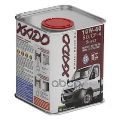 Хадо Масло Моторное Минеральное "Atomic Oil Silver Sg/Cf-4 10W-40", 1Л  Xa20123