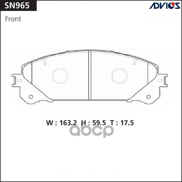 Дисковые тормозные колодки ADVICS SN965 ADVICS арт. SN965
