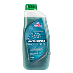 Антифриз AGA L40 G11 готовый сине-зеленый 1 л AGA007L AGA арт. AGA007L