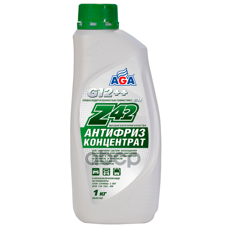 Антифриз Z42  концентрат  зеленый  1кг  G-12++ AGA арт. aga316z