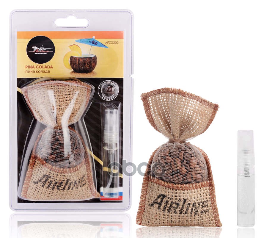 Ароматизатор Кофе в мешочке со спреем пина колада (AFCO203) AIRLINE арт. AFCO203