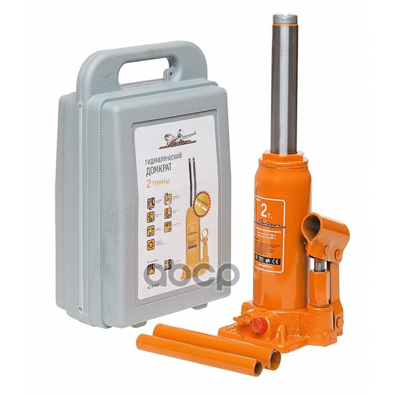 Домкрат бутылочный 2т в кейсе (MIN - 165мм, MAX - 315мм) (AJ-B-02K) AIRLINE арт. AJB02K