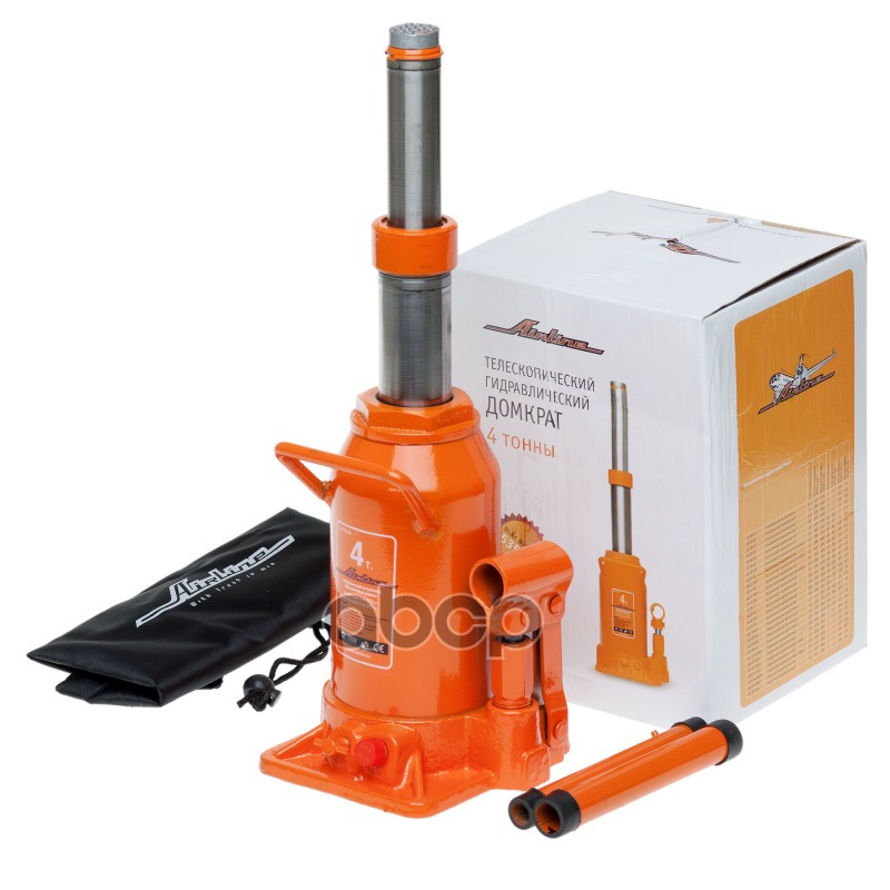 Домкрат телескопич. 4т в сумке (MIN - 229мм, MAX - 535мм) (AJ-TB-04) AIRLINE арт. AJTB04