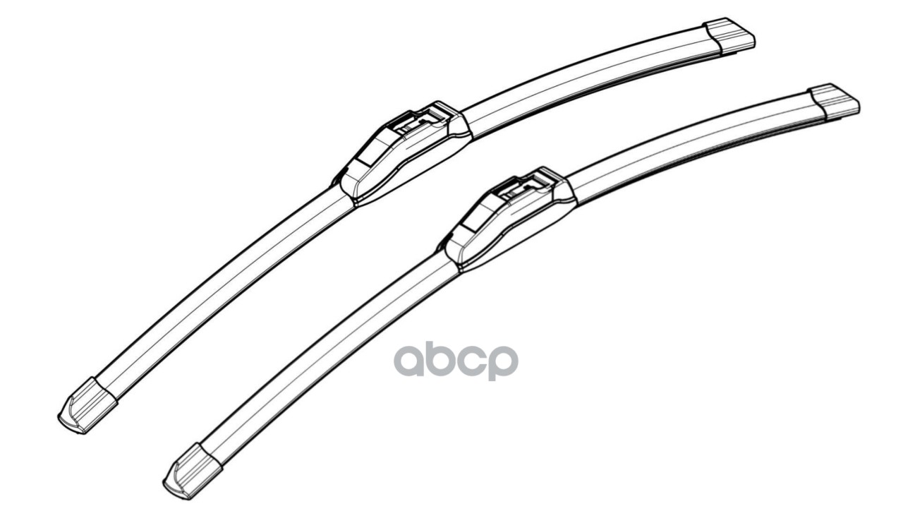 Щетки стеклоочистителя бескаркасные 600/500мм (24/20) PLUS с крепл Крючок 9x3, 9x4 мм (AWBBN0 AIRLINE арт. AWBBN006