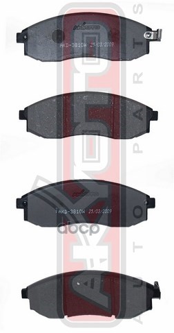 КОЛОДКИ ТОРМОЗНЫЕ ДИСКОВЫЕ ПЕРЕДНИЕ AKD3810 AKYOTO арт. AKD3810