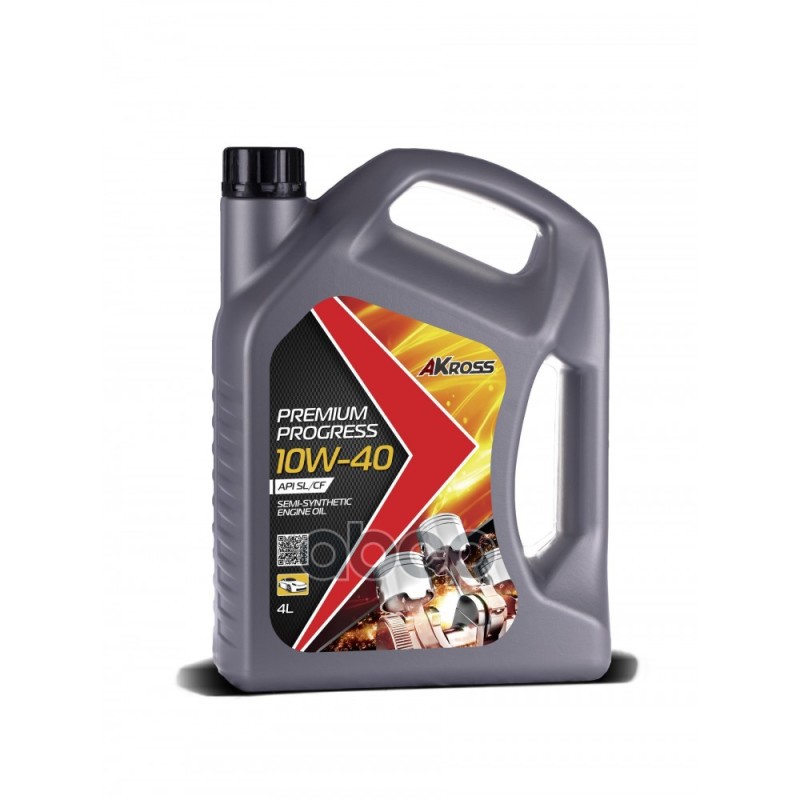 AKross Моторное масло AKross 10W-40 Premium Progress SL/CF 4 л (бензин)