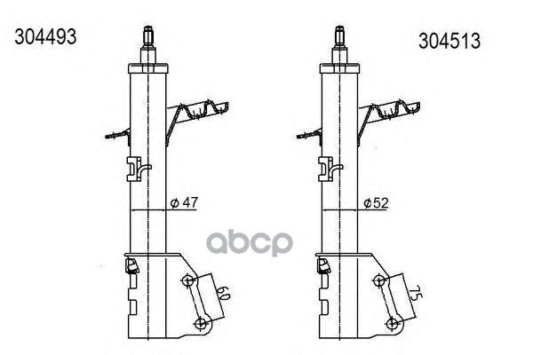 Амортизатор Подвески Перед Renault Kangoo Ii (D 51 Mm) 08- AL-KO арт. 304513