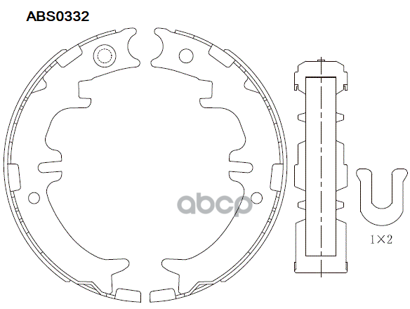 Колодки Тормозные Барабанные | Зад | ALLIED NIPPON арт. ABS0332