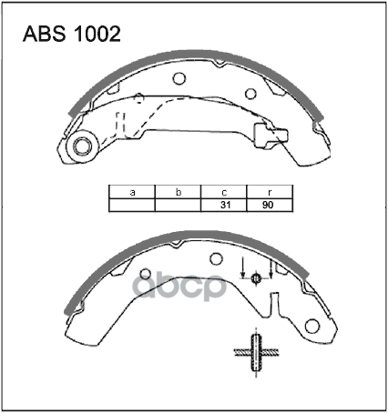 Колодки барабанные DAEWOO Matiz/CHEVROLET Spark ALLIED NIPPON ABS 1002 ALLIED NIPPON арт. ABS 1002