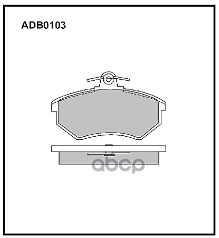 Колодки тормозные передние VW Caddy II / VW Golf III / VW Passat B3/B4 / Chery A5  M11  Tiggo T11 / ALLIED NIPPON арт. adb0103