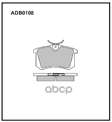 Колодки тормозные задние VW Golf II  III  Jetta II  Passat B3/B4/B5  Polo III 95-02 / Skoda Superb I ALLIED NIPPON арт. adb0108