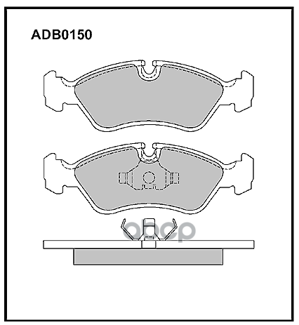 Колодки тормозные передние Opel Astra F 91-98 / Opel Vectra B 95-02 / Daewoo Nexia 95-> ALLIED NIPPON арт. adb0150