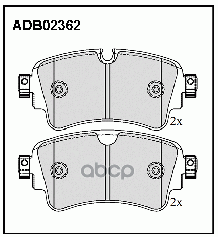 Колодки тормозные задние VW Touareg 17-> / Audi A4 15-19 / A5 16-18 / A6 18-> / A7 17-> / A8 17-> / ALLIED NIPPON арт. adb02362