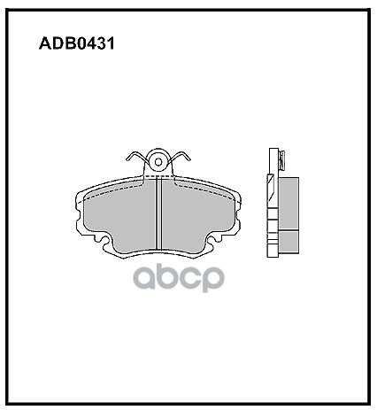 Колодки торм. передние ADB0431Dacia Logan 1.4/1.5DCi/1.6 04 ALLIED NIPPON арт. adb0431