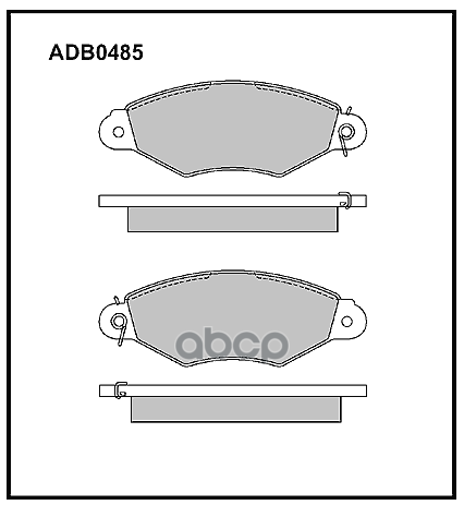 Колодки Тормозные Дисковые | Перед | ALLIED NIPPON арт. ADB0485