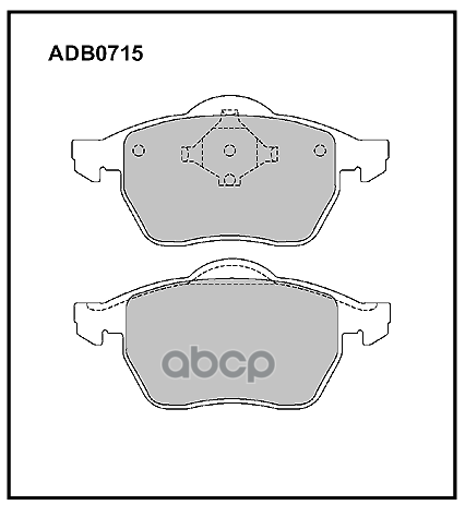 Колодки тормозные передние VW Golf IV  Passat B3/B4 88-97  Polo IV 01-09 / Skoda Octavia I 96-10 / A ALLIED NIPPON арт. adb0715
