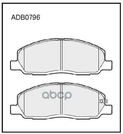 Колодки торм. передние GAZ GAZELLE NEXT Bus/Box/ Platform/Chassis ALLIED NIPPON арт. adb0796