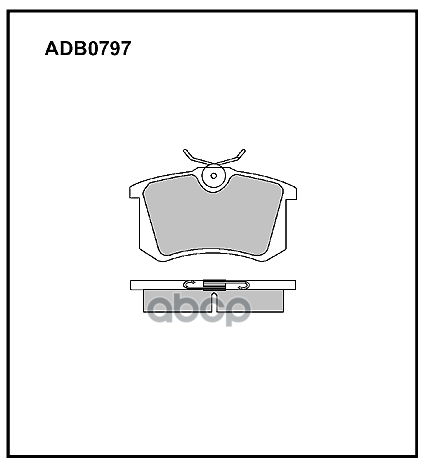 Колодки тормозные задние VW Golf II  III  Jetta II  Passat B3/B4/B5  Polo III 95-02 / Skoda Superb I ALLIED NIPPON арт. adb0797