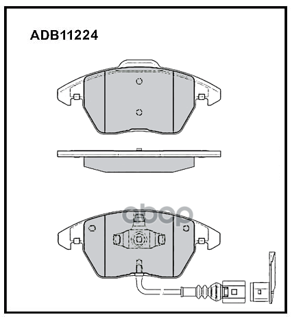 Колодки тормозные передние VW Golf IV  V  VI  Jetta III  IV  Passat B6/B7  Polo IV  V  Caddy III / S ALLIED NIPPON арт. adb11224
