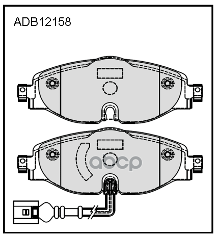 Колодки тормозные передние VW Arteon 17->  VW Caddy 15-17  Golf VII  Passat B8 / Skoda Karoq 17->  O ALLIED NIPPON арт. adb12158
