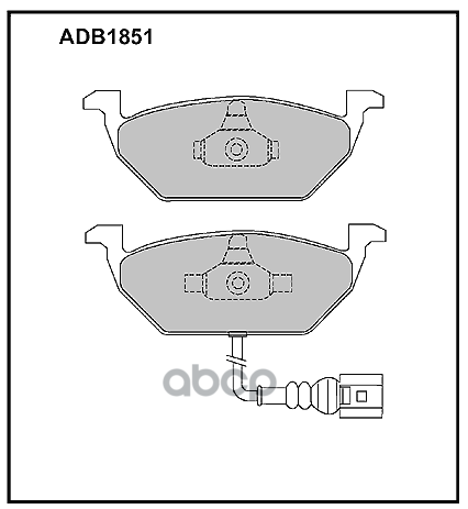 Колодки тормозные передние VW Golf IV  V  VI  Jetta III  IV  Polo IV  Caddy / Skoda Fabia I  Fabia I ALLIED NIPPON арт. adb1851