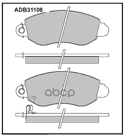 Колодки Тормозные Дисковые | Перед | ALLIED NIPPON арт. ADB31108