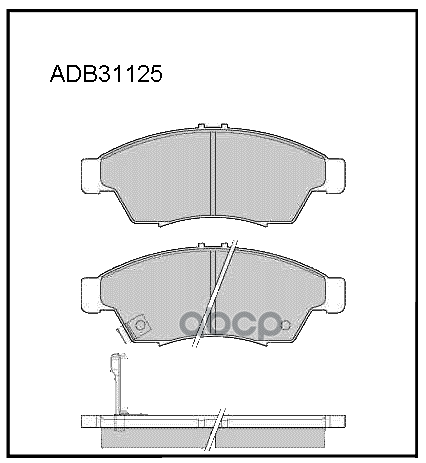 Колодки тормозные передние Suzuki Liana  Aerio 01-07 ALLIED NIPPON арт. adb31125
