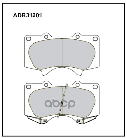 Колодки тормозные передние Toyota Land Cruiser Prado (J12) 02-10  (J15) 09->  HiLux / Mitsubishi Paj ALLIED NIPPON арт. adb31201