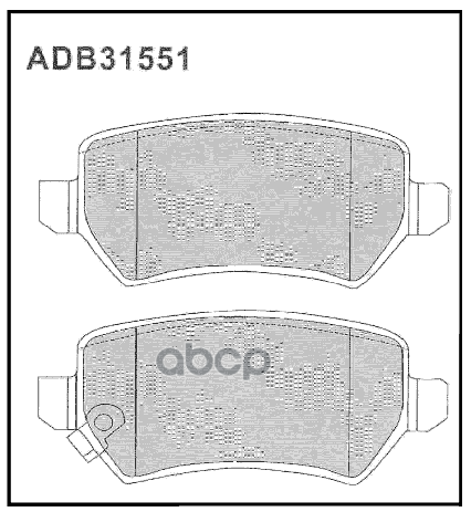 Колодки задние OPEL Astra G/H Meriva Zafira ALLIED NIPPON ADB 31551 ALLIED NIPPON арт. ADB 31551