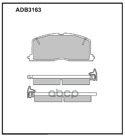Колодки тормозные передние Toyota Camry (V2  V3  V4)  Corolla (E8  E9  E10  E11)  RAV4 I 94-00 / Lex ALLIED NIPPON арт. adb3163