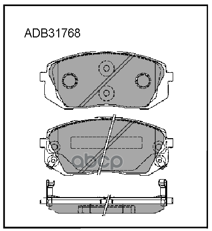 Колодки тормозные передние Kia Sportage II (JE  KM)  04-10  III (SL) 10-15  IV (QL) 15->  Soul II 14 ALLIED NIPPON арт. adb31768