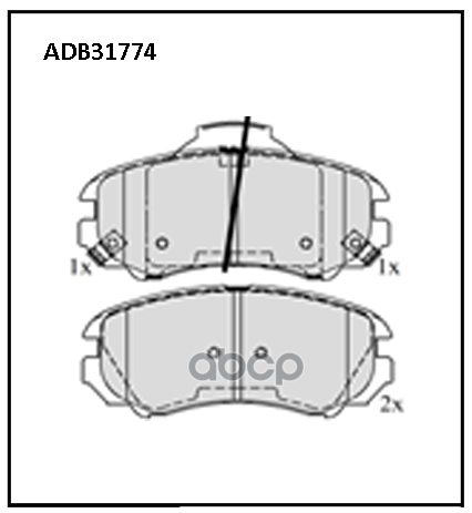 Колодки тормозные передние Kia Optima 10-15  Sportage II 04-10 / Hyundai Elantra III  IV  Sonata V 0 ALLIED NIPPON арт. adb31774