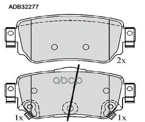 Колодки тормозные задние Nissan Qashqai II 13->  X-Trail 07-14  13-> / Renault Koleos  Kadjar 15-> ALLIED NIPPON арт. adb32277