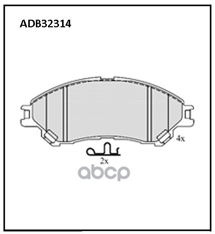 Колодки торм. передние SUZUKI SX4 FR 08/13- ALLIED NIPPON арт. adb32314