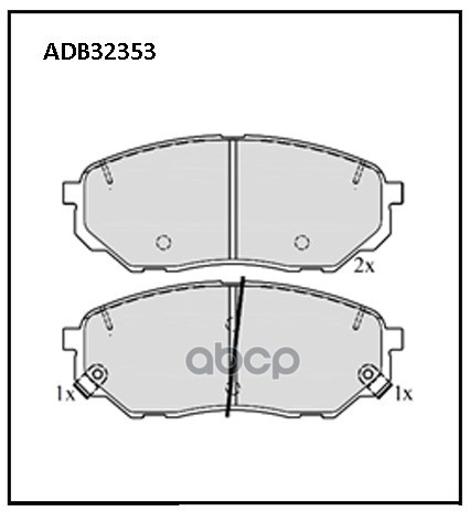 Колодки тормозные передние Kia Sorento III 15-> / Hyundai Santa Fe IV 18-> ALLIED NIPPON арт. adb32353