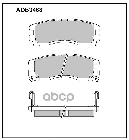 Колодки тормозные задние Mitsubishi Galant VII  VIII 96-04  Space Runner  99-03 / Hyundai Sontamo 99 ALLIED NIPPON арт. adb3468