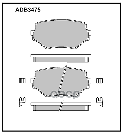Колодки тормозные передние Suzuki Grand Vitara I  Escudo I 98-06  Vitara 88-99 ALLIED NIPPON арт. adb3475