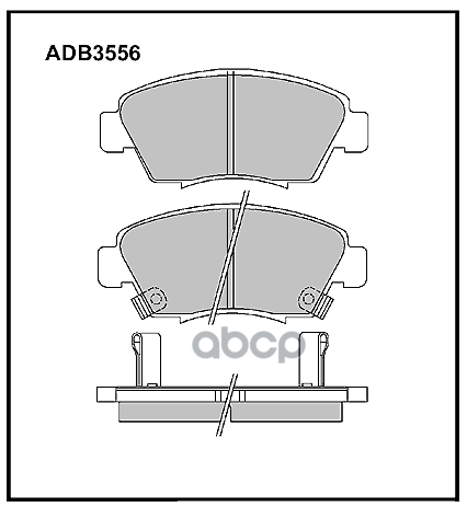 Колодки тормозные передние Honda Civic V 91-95  VI  VII  Jazz III  IV ALLIED NIPPON арт. adb3556