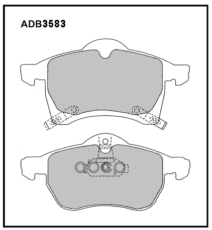 Колодки тормозные передние Opel Astra G  H  Combo Box 01-12  Corsa D  E  Zafira 05-15 / Chevrolet Vi ALLIED NIPPON арт. adb3583