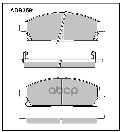 Колодки тормозные передние Nissan Pathfinder  Terano II 97-04  X-Trail (T30) 01-13 / Infiniti QX4 97 ALLIED NIPPON арт. adb3591