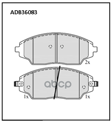 Колодки тормозные передние Chevrolet Aveo 11-15 / Chevrolet Cobalt 13-> ALLIED NIPPON арт. adb36083