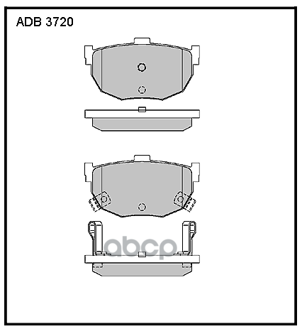 Колодки тормозные задние Kia Cerato I 04-> / Hyundai Elantra III 00-06  Elantra II 95-00 ALLIED NIPPON арт. adb3720