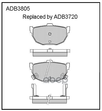 Колодки торм. Задние hyundai sonata 1.8i/2.0i 16v/3.0i 16v с abs 96-98 ALLIED NIPPON арт. adb3805