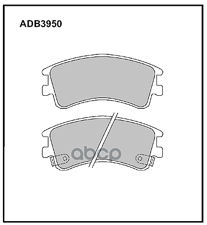 ВЫВЕДЕН_Колодки тормозные передние Mazda 6 02-08 (с отверстиями) ALLIED NIPPON арт. adb3950