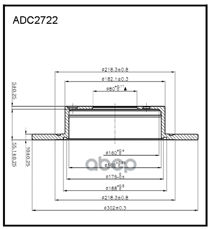 Диск Тормозной | Зад | ALLIED NIPPON арт. ADC2722